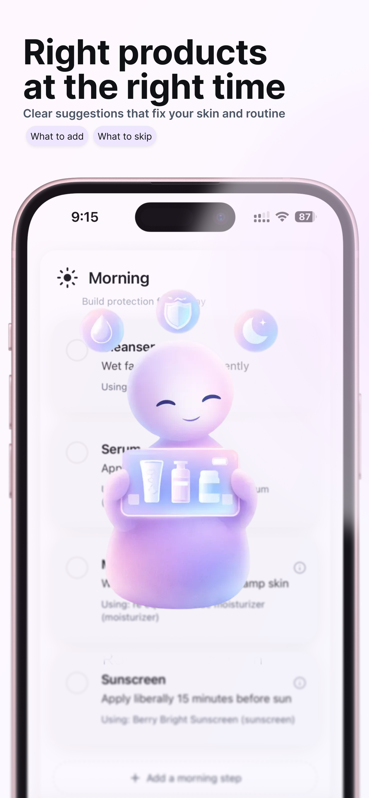 Track skincare progress and weather-aware routines
